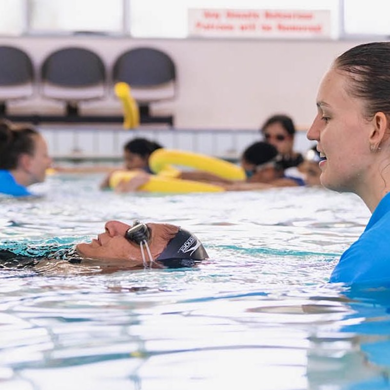 Instructor in the water