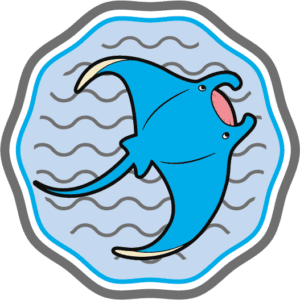 Stars Swimming School Progress Chart - Level 6 Badge - Monty the Manta Ray@4x